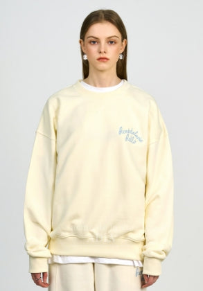アクメドラビ(acme' de la vie) SCRIPT LOGO EMBROIDERY SWEATSHIRT IVORY