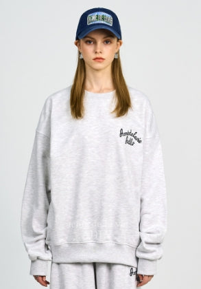 アクメドラビ(acme' de la vie) SCRIPT LOGO EMBROIDERY SWEATSHIRT MELANGE