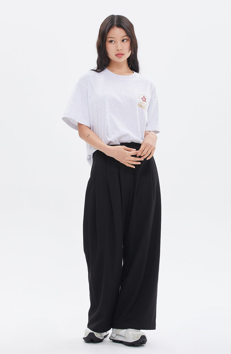 ROMANTIC CROWN(ロマンティック クラウン) ORIENTAL FLOWER TEE_LIGHT GREY