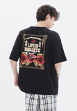 ROMANTIC CROWN(ロマンティック クラウン) ORIENTAL FLOWER TEE_BLACK