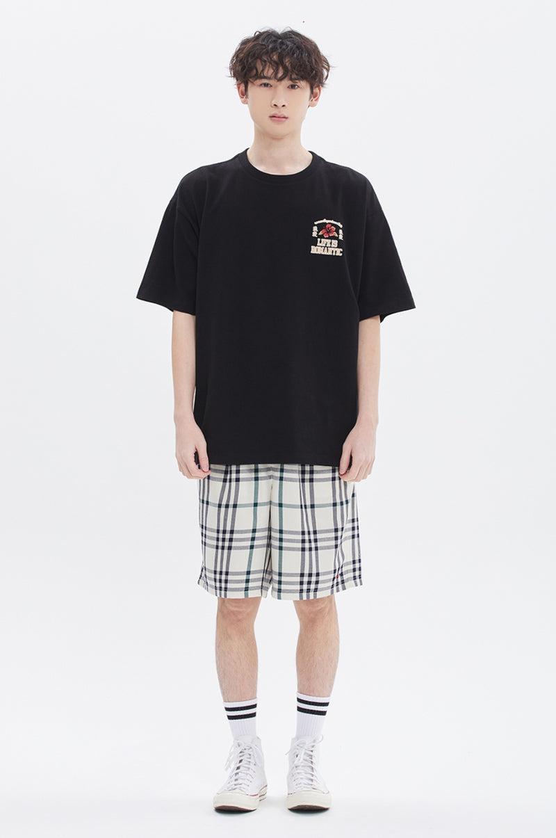 ROMANTIC CROWN(ロマンティック クラウン) ORIENTAL FLOWER TEE_BLACK