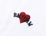 ROMANTIC CROWN(ロマンティック クラウン) HEART LOGO PIQUE SHIRT_WHITE