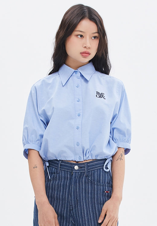 ROMANTIC CROWN(로맨틱 크라운) WOMANS BALLOON HALF SHIRT_SKY BLUE