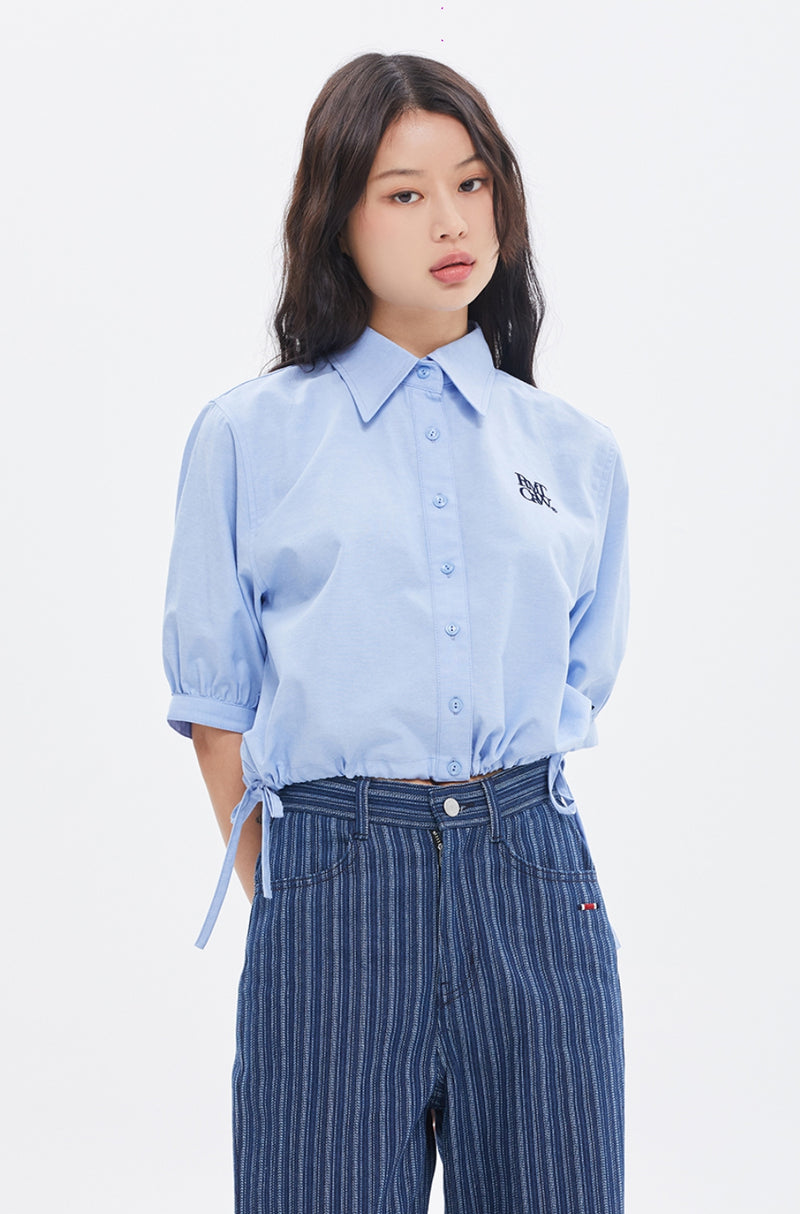 ROMANTIC CROWN(로맨틱 크라운) WOMANS BALLOON HALF SHIRT_SKY BLUE