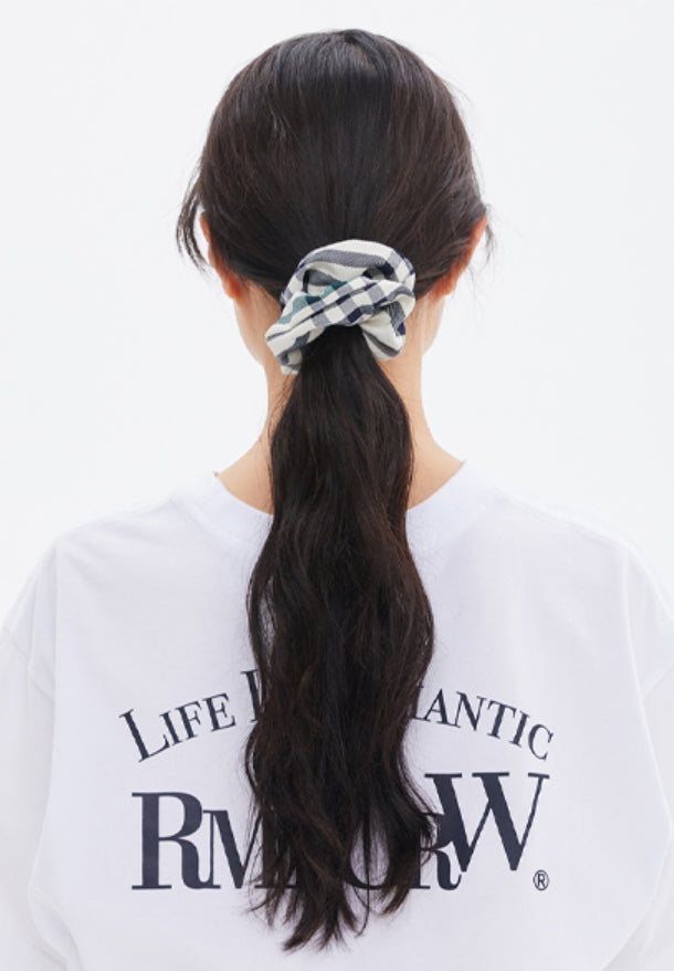 ROMANTIC CROWN(ロマンティック クラウン) CROSS CHECK SCRUNCHIE_OATMEAL