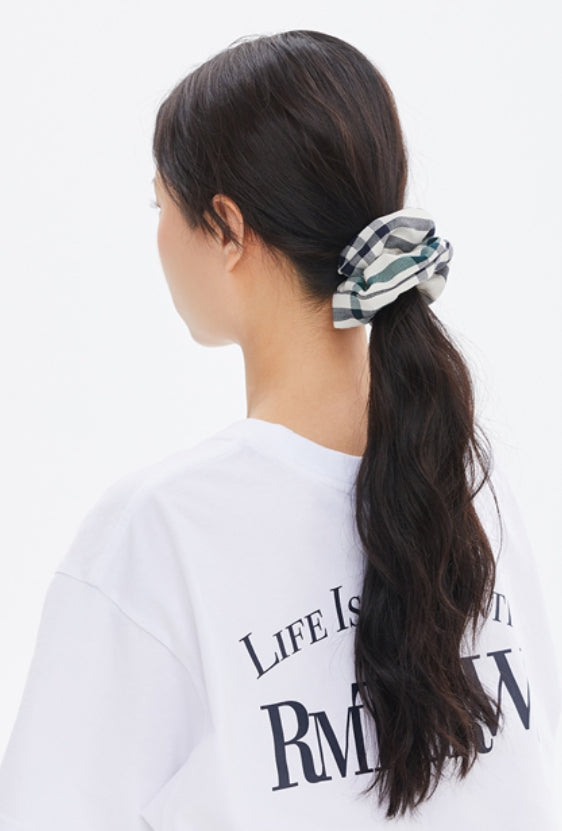 ROMANTIC CROWN(ロマンティック クラウン) CROSS CHECK SCRUNCHIE_OATMEAL