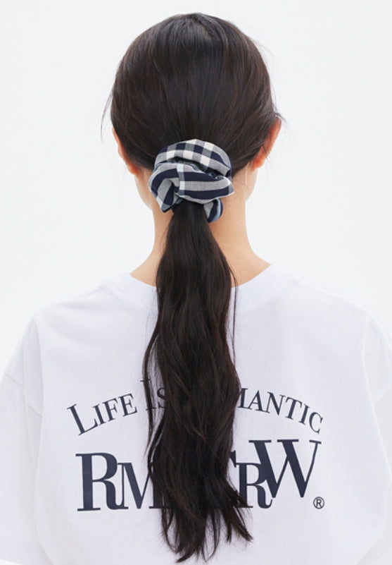 ROMANTIC CROWN(ロマンティック クラウン) CROSS CHECK SCRUNCHIE_NAVY