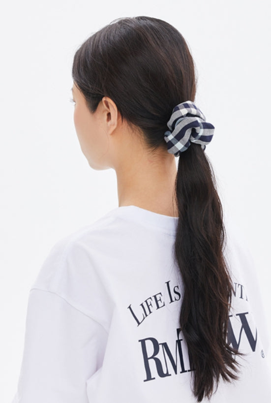 ROMANTIC CROWN(ロマンティック クラウン) CROSS CHECK SCRUNCHIE_NAVY
