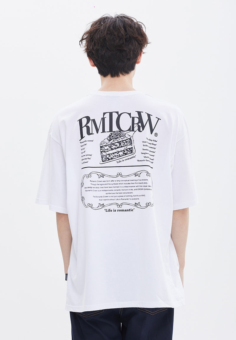 ROMANTIC CROWN(로맨틱 크라운) RECENT LOGO CAKE TEE_WHITE