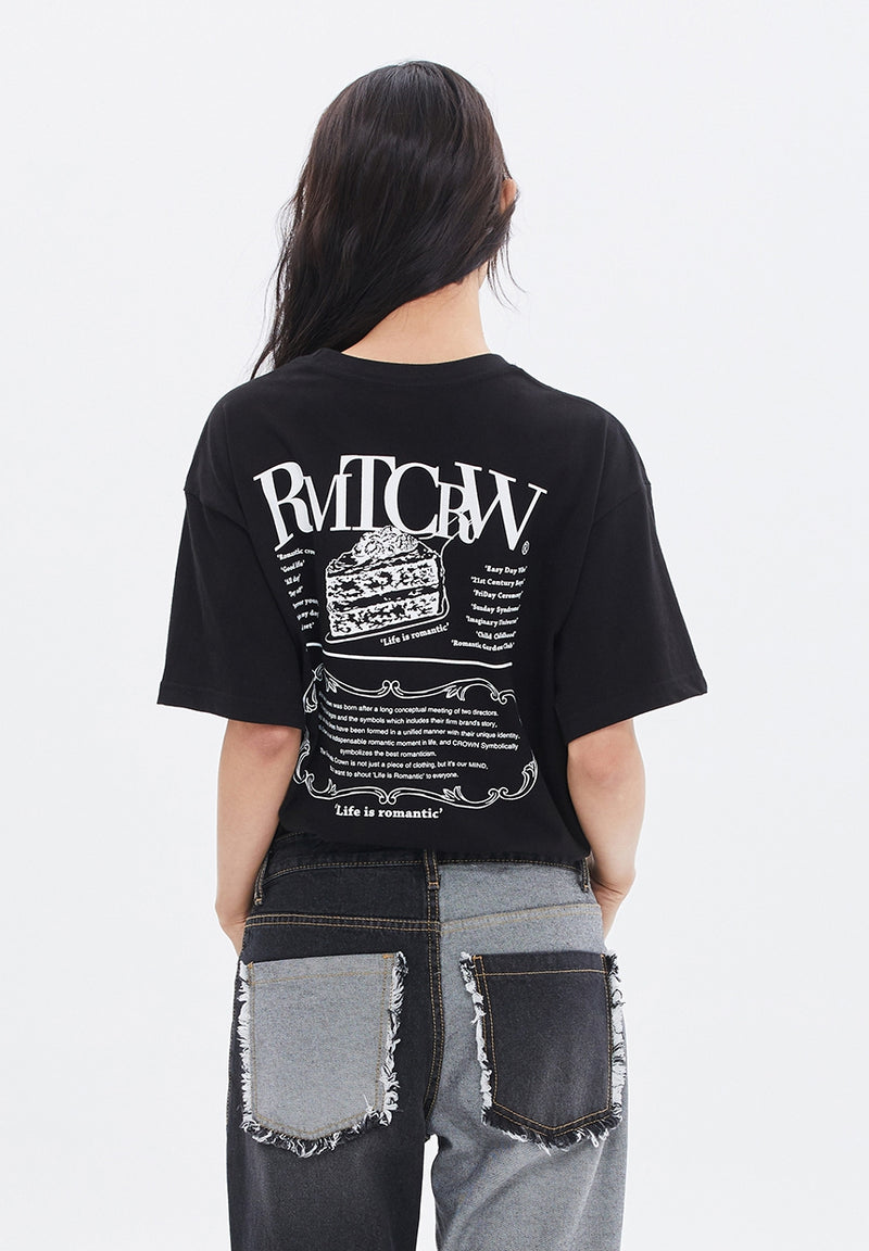 ROMANTIC CROWN RECENT LOGO CAKE TEE_BLACK