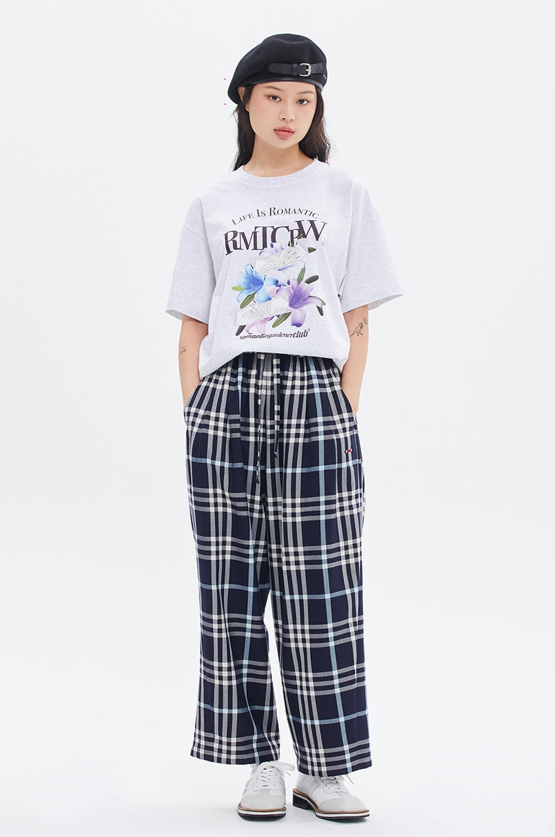 ROMANTIC CROWN(로맨틱 크라운) PASTEL LILY TEE_LIGHT GREY