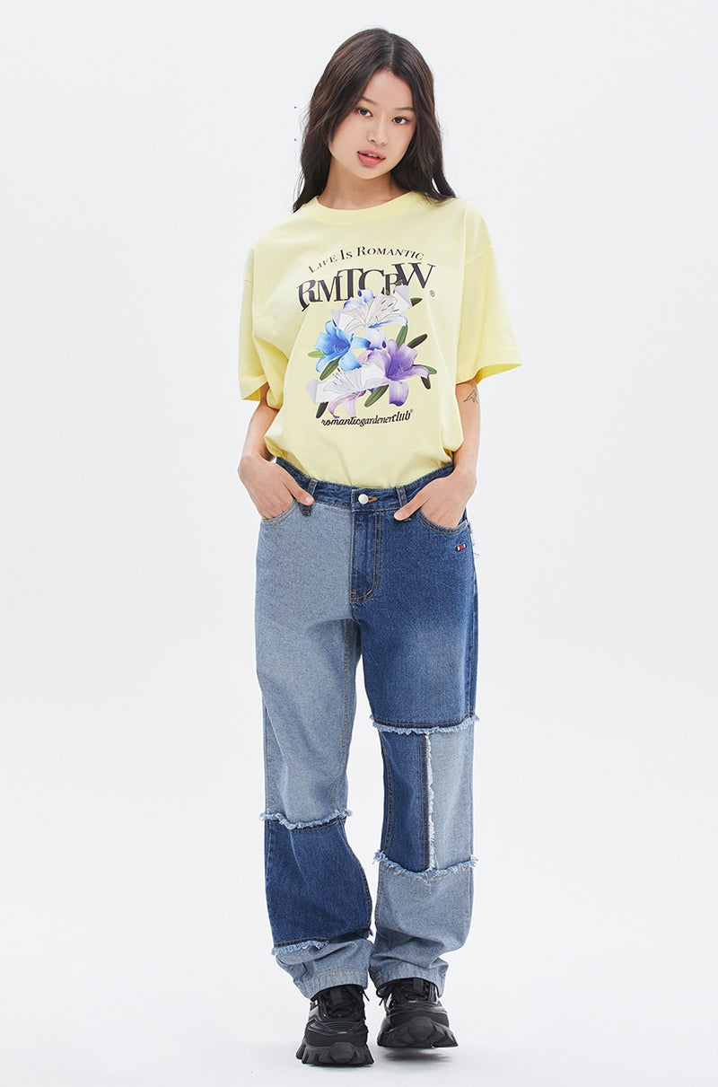 ROMANTIC CROWN(로맨틱 크라운) PASTEL LILY TEE_LIGHT YELLOW