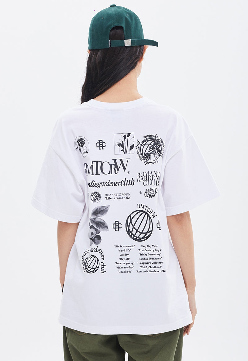 ROMANTIC CROWN(로맨틱 크라운) MONOCHROME GRAPHIC TEE_WHITE