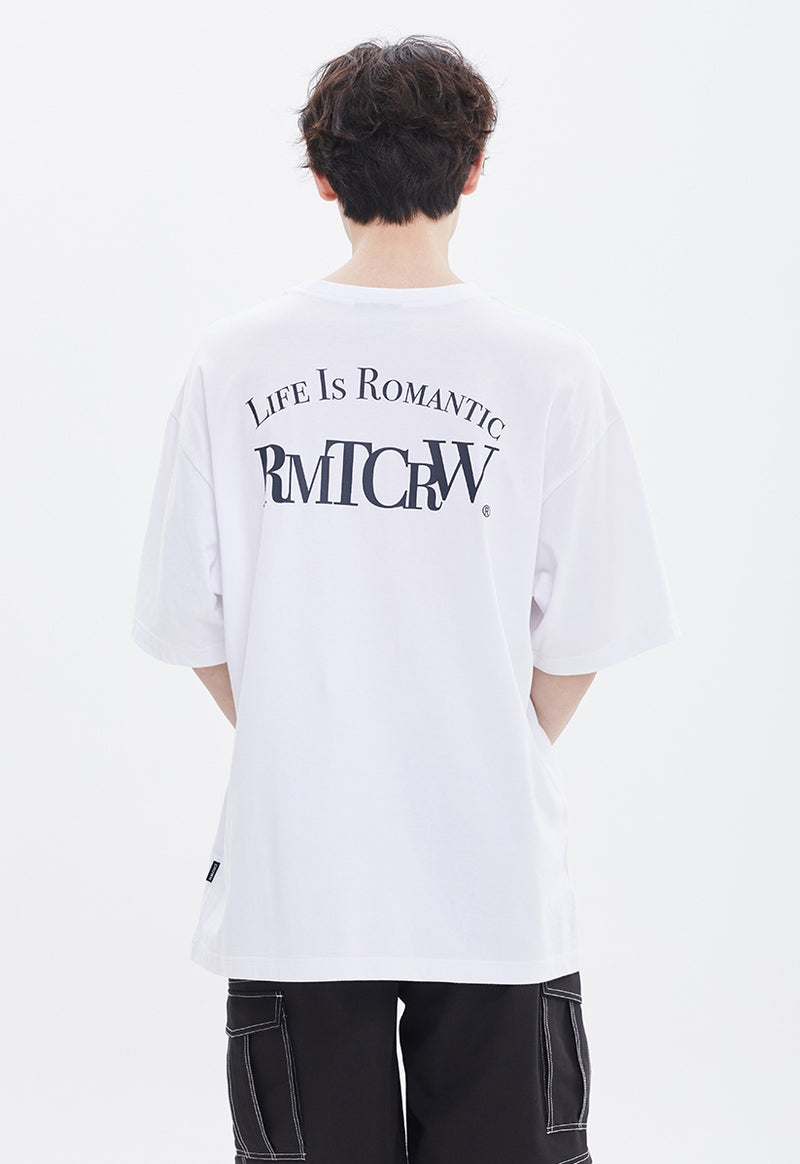 ROMANTIC CROWN(로맨틱 크라운) RECENT LOGO TEE_WHITE