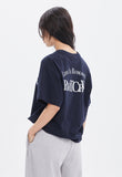 ROMANTIC CROWN(ロマンティック クラウン) RECENT LOGO TEE_NAVY