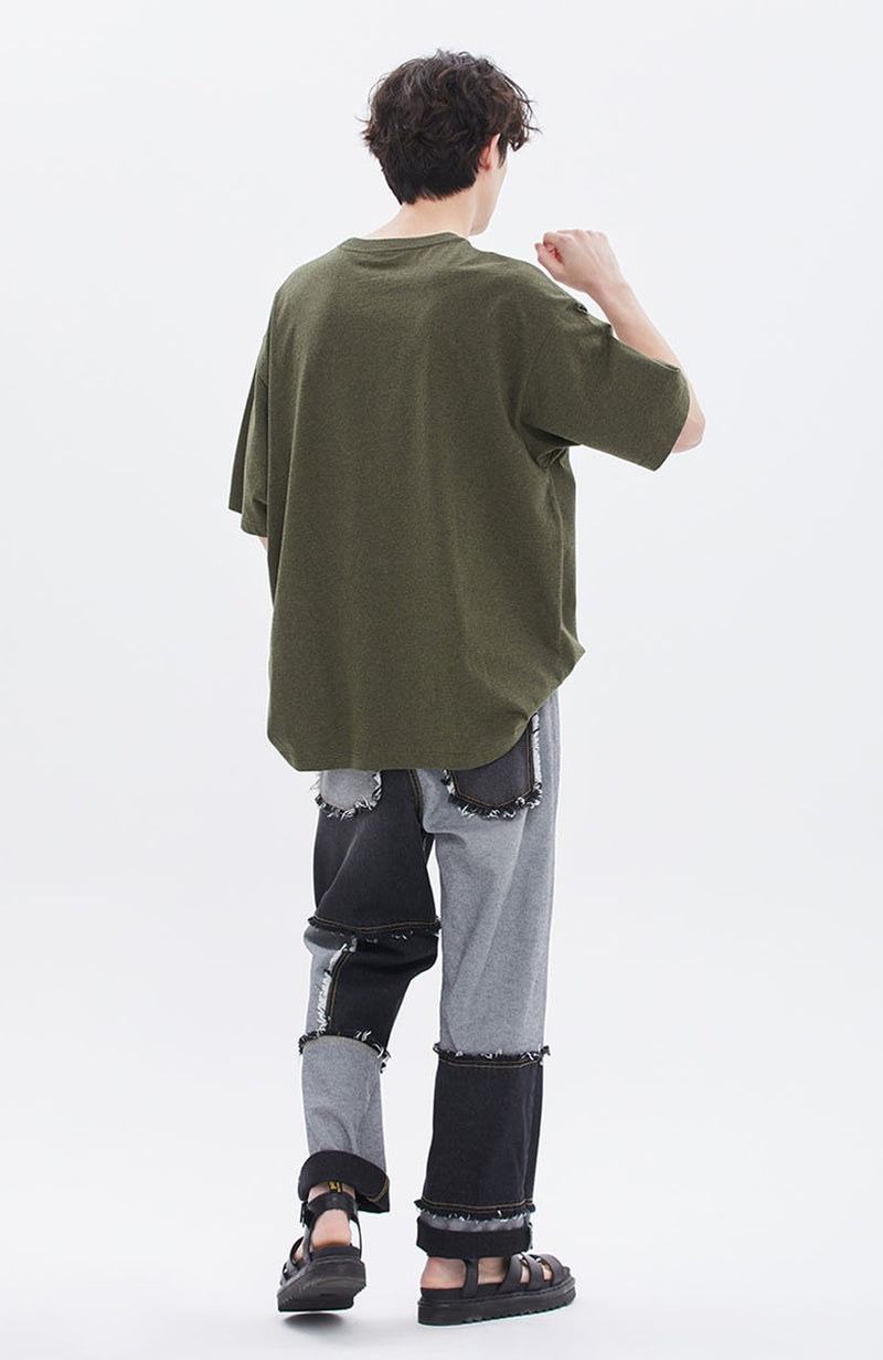 ROMANTIC CROWN(ロマンティック クラウン) FRUIT LABEL TEE_MELANGE KHAKI