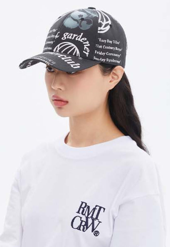 ROMANTIC CROWN(ロマンティック クラウン) MONOCHROME LOGO BALL CAP_BLACK