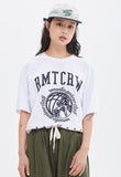 ROMANTIC CROWN(ロマンティック クラウン) GLOBE SELVAS TEE_WHITE