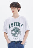 ROMANTIC CROWN(ロマンティック クラウン) GLOBE SELVAS TEE_LIGHT GREY