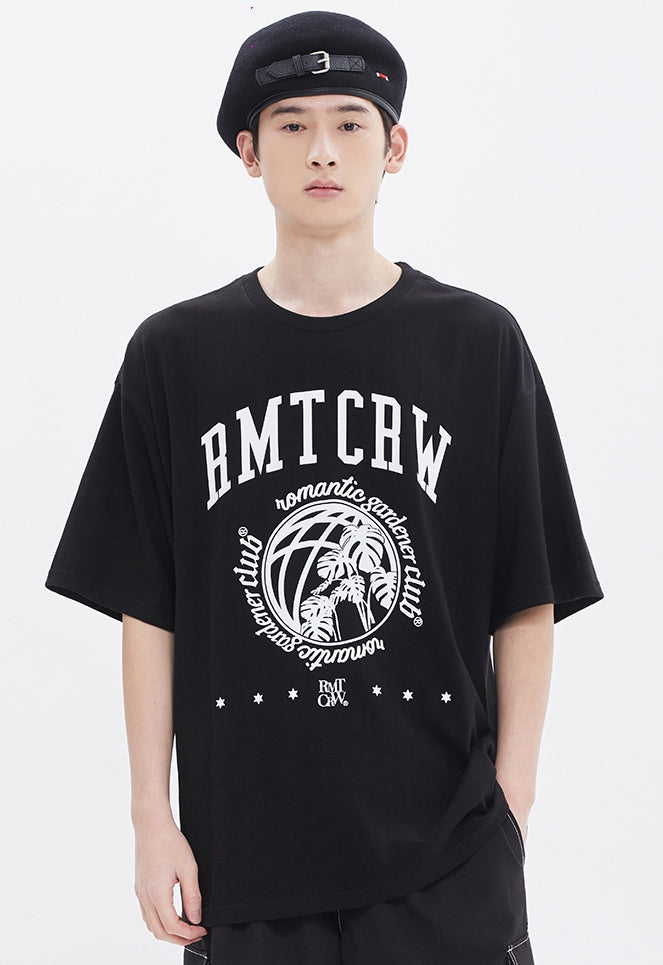 ROMANTIC CROWN(ロマンティック クラウン) GLOBE SELVAS TEE_BLACK