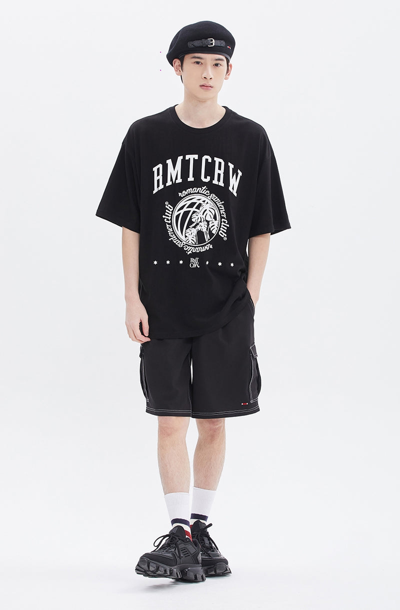 ROMANTIC CROWN(ロマンティック クラウン) GLOBE SELVAS TEE_BLACK