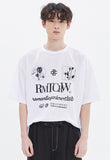 ROMANTIC CROWN(ロマンティック クラウン) MONOCHROME SLOGAN TEE_WHITE
