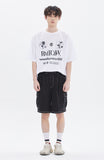 ROMANTIC CROWN(ロマンティック クラウン) MONOCHROME SLOGAN TEE_WHITE