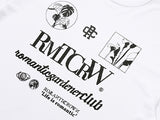 ROMANTIC CROWN(ロマンティック クラウン) MONOCHROME SLOGAN TEE_WHITE