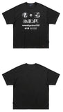 ROMANTIC CROWN(ロマンティック クラウン)  MONOCHROME SLOGAN TEE_BLACK