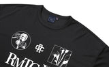 ROMANTIC CROWN(ロマンティック クラウン)  MONOCHROME SLOGAN TEE_BLACK