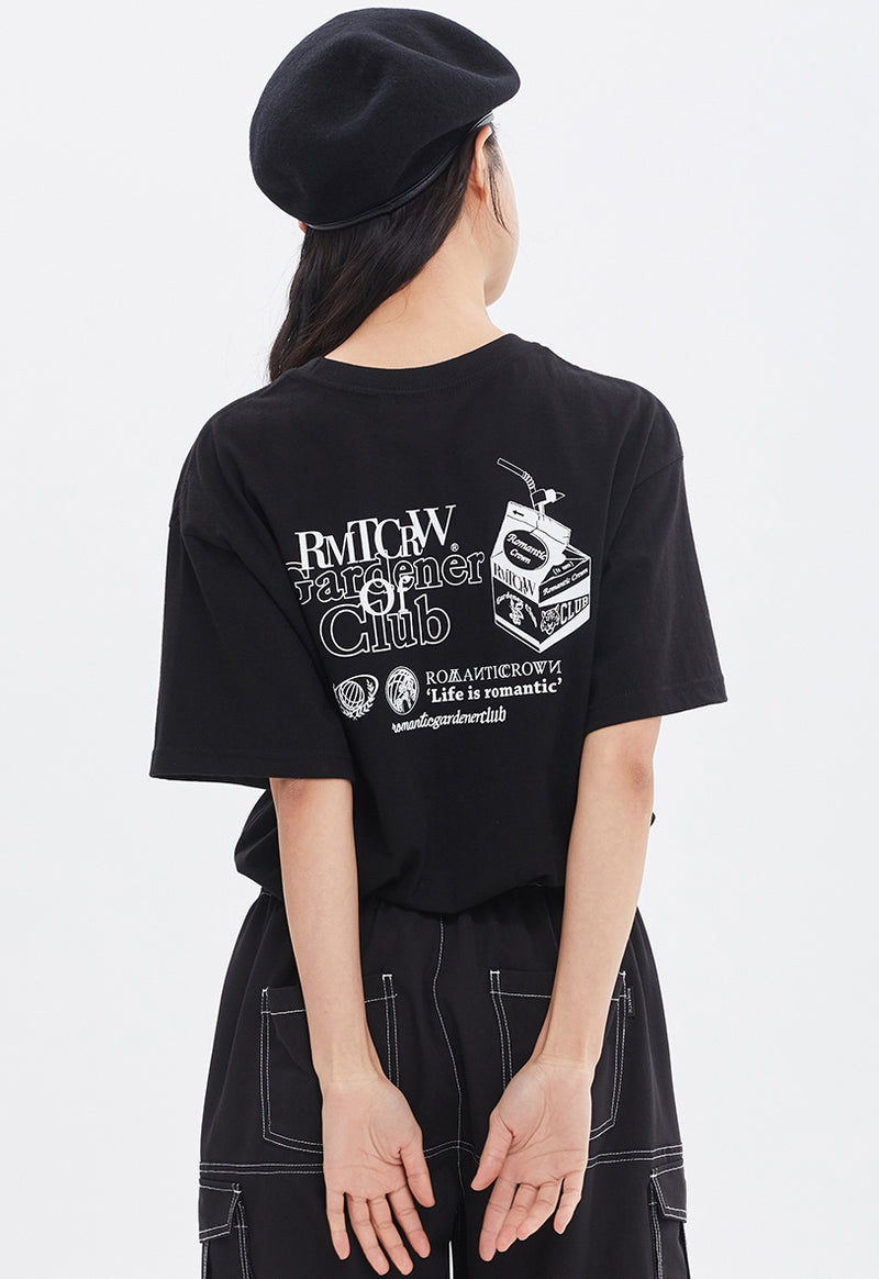ROMANTIC CROWN(ロマンティック クラウン)  CARTON PACK TEE_BLACK