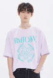 ROMANTIC CROWN(ロマンティック クラウン)  ROUND FLOWER TEE_MELANGE LIGHT PURPLE