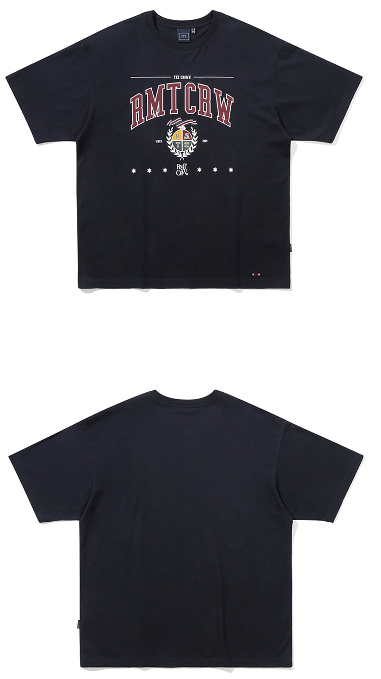 ROMANTIC CROWN(ロマンティック クラウン) RMTCRW EMBLEM TEE_NAVY