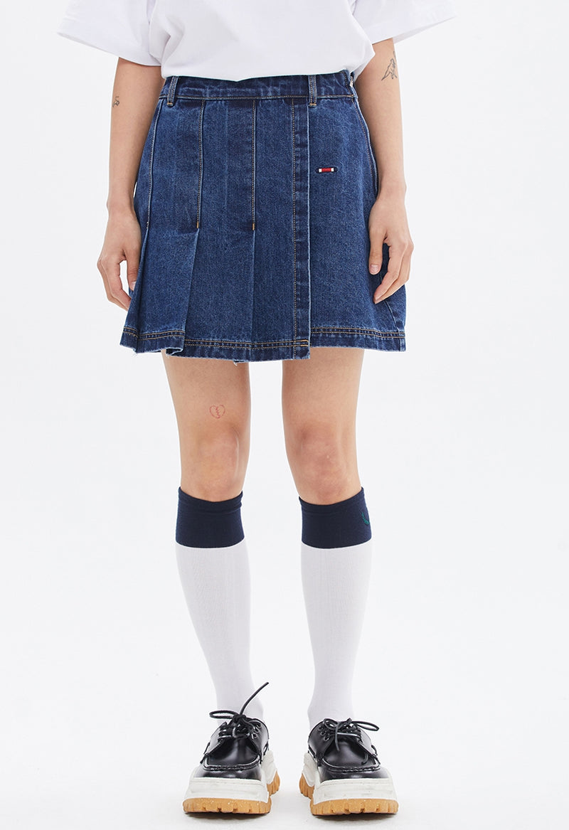 ROMANTIC CROWN(로맨틱 크라운) WOMANS DENIM SKIRT_BLUE