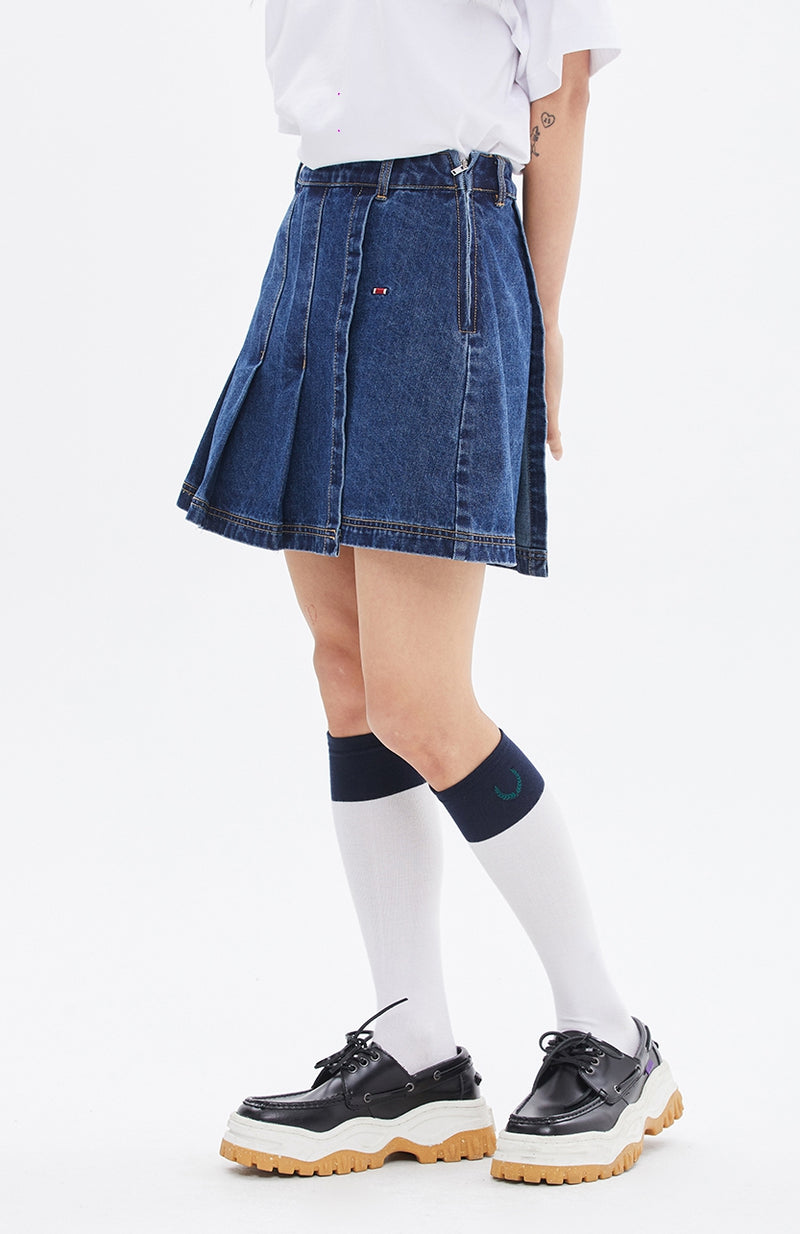 ROMANTIC CROWN(로맨틱 크라운) WOMANS DENIM SKIRT_BLUE