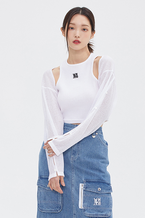 TARGETTO(ターゲット) SLIT BOLERO CARDIGAN_WHITE