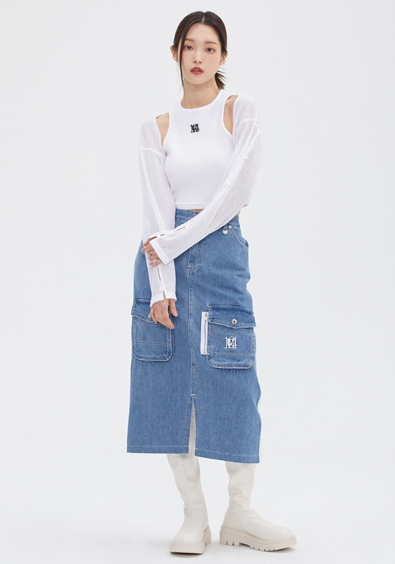 TARGETTO(ターゲット) SLIT BOLERO CARDIGAN_WHITE