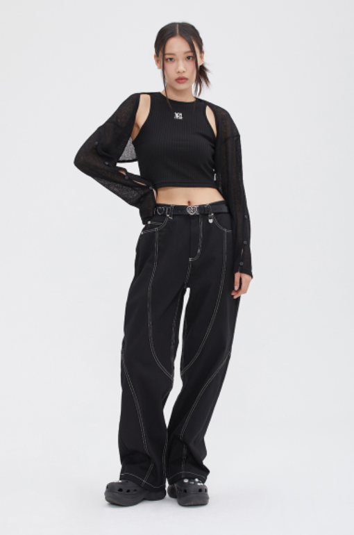 TARGETTO(ターゲット) SLIT BOLERO CARDIGAN_BLACK