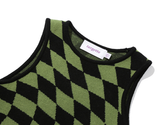 TARGETTO(ターゲット) CHECKERBOARD KNIT ONEPIECE_GREEN