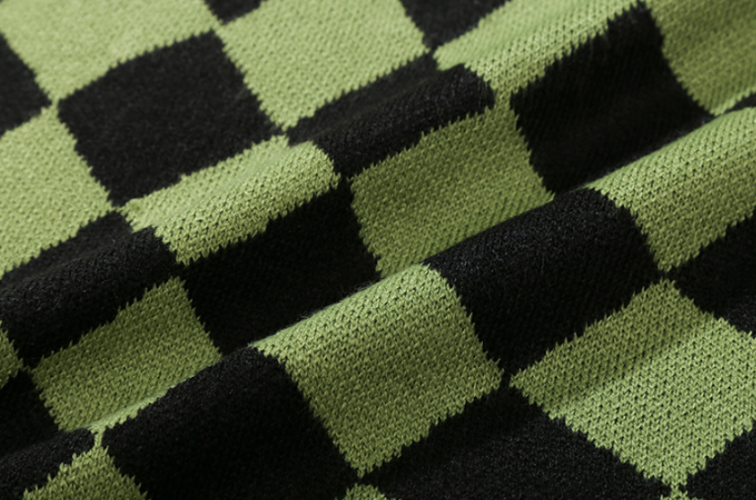 TARGETTO(ターゲット) CHECKERBOARD KNIT ONEPIECE_GREEN TARGETTO(ターゲット) CHECKERBOARD KNIT ONEPIECE_GREEN