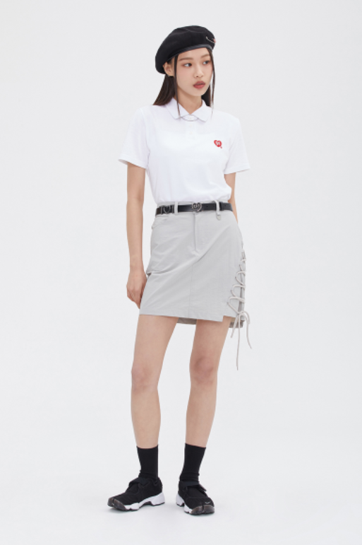 TARGETTO(ターゲット) HEART LOGO CROP PIQUE_WHITE