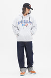 ベドインベド(BADINBAD) COLLEGE FONT HEAVY WEIGHT HOODIE_LIGHT GREY