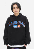 ベドインベド(BADINBAD) COLLEGE FONT HEAVY WEIGHT HOODIE_BLACK