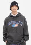 ベドインベド(BADINBAD) COLLEGE FONT HEAVY WEIGHT HOODIE_CHARCOAL