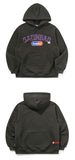 ベドインベド(BADINBAD) COLLEGE FONT HEAVY WEIGHT HOODIE_CHARCOAL