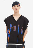 ベドインベド(BADINBAD) BAD STRING KNIT VEST_BLACK