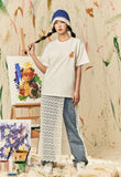 AQO_studiospace(アコスタジオスペース)  AQO BEAR PAINTING T-SHIRTS WHITE