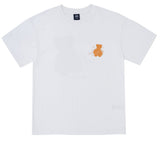 AQO_studiospace(アコスタジオスペース)  AQO BEAR PAINTING T-SHIRTS WHITE