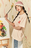 AQO_studiospace(アコスタジオスペース)  AQO BEAR PAINTING T-SHIRTS BABY PINK