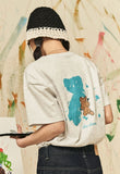 AQO_studiospace(アコスタジオスペース)  AQO BEAR PAINTING T-SHIRTS MELANGE